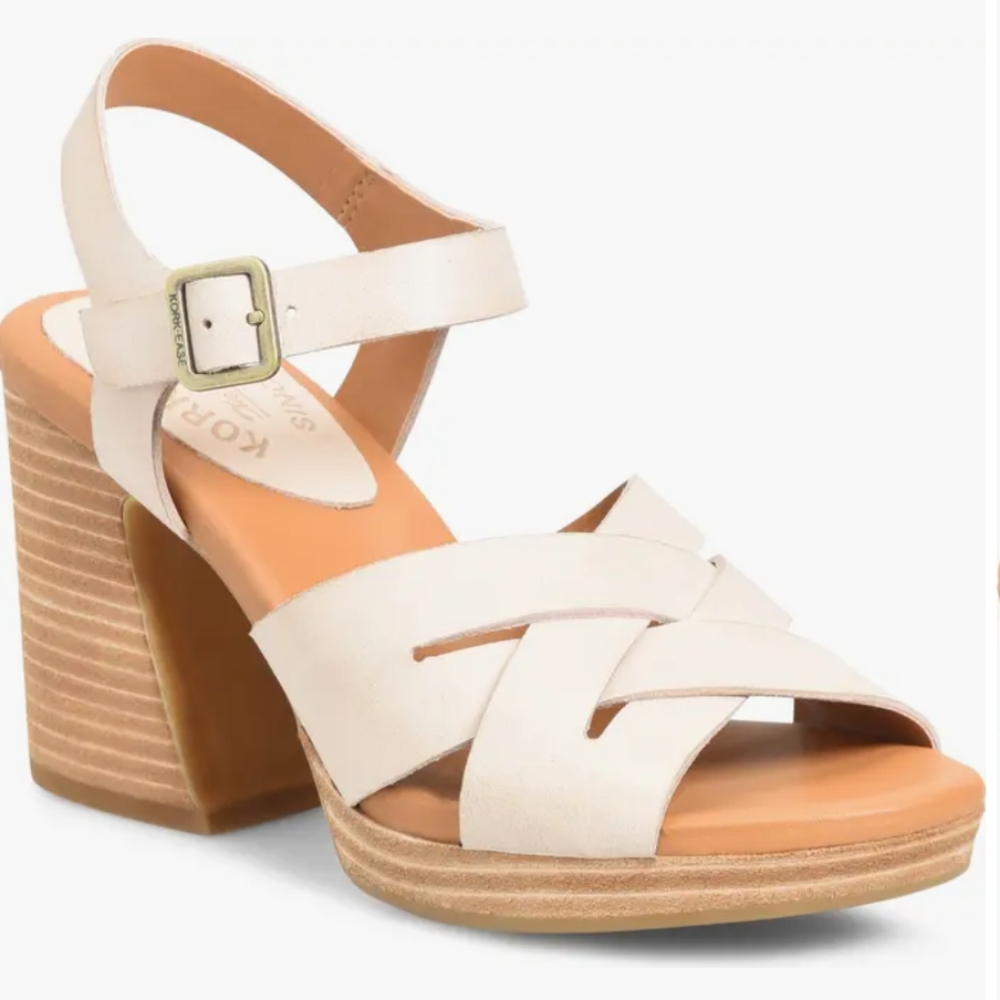 Kork-Ease Hutton Ankle Strap Boho Natural Platform Sandal